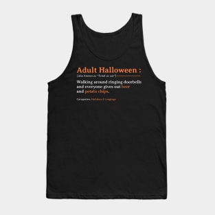 Adult Halloween Meaning - Dictionary Style Tank Top